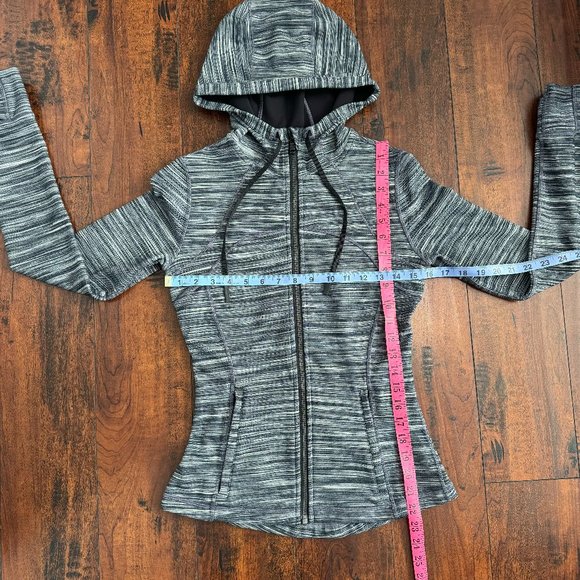 SOLD📌Lululemon Hooded Define Jacket Heathered Black/White/Black - Picture 12 of 15
